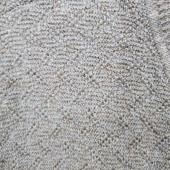 IZOD Navy Blue Knit Mens Linen Blend Sweater Vest With Zig-Zag Pattern Size L - Picture 3 of 7